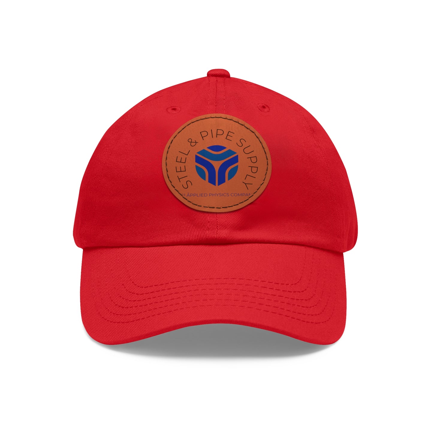 Steel and Pipe Hat with Leather Patch (Round)