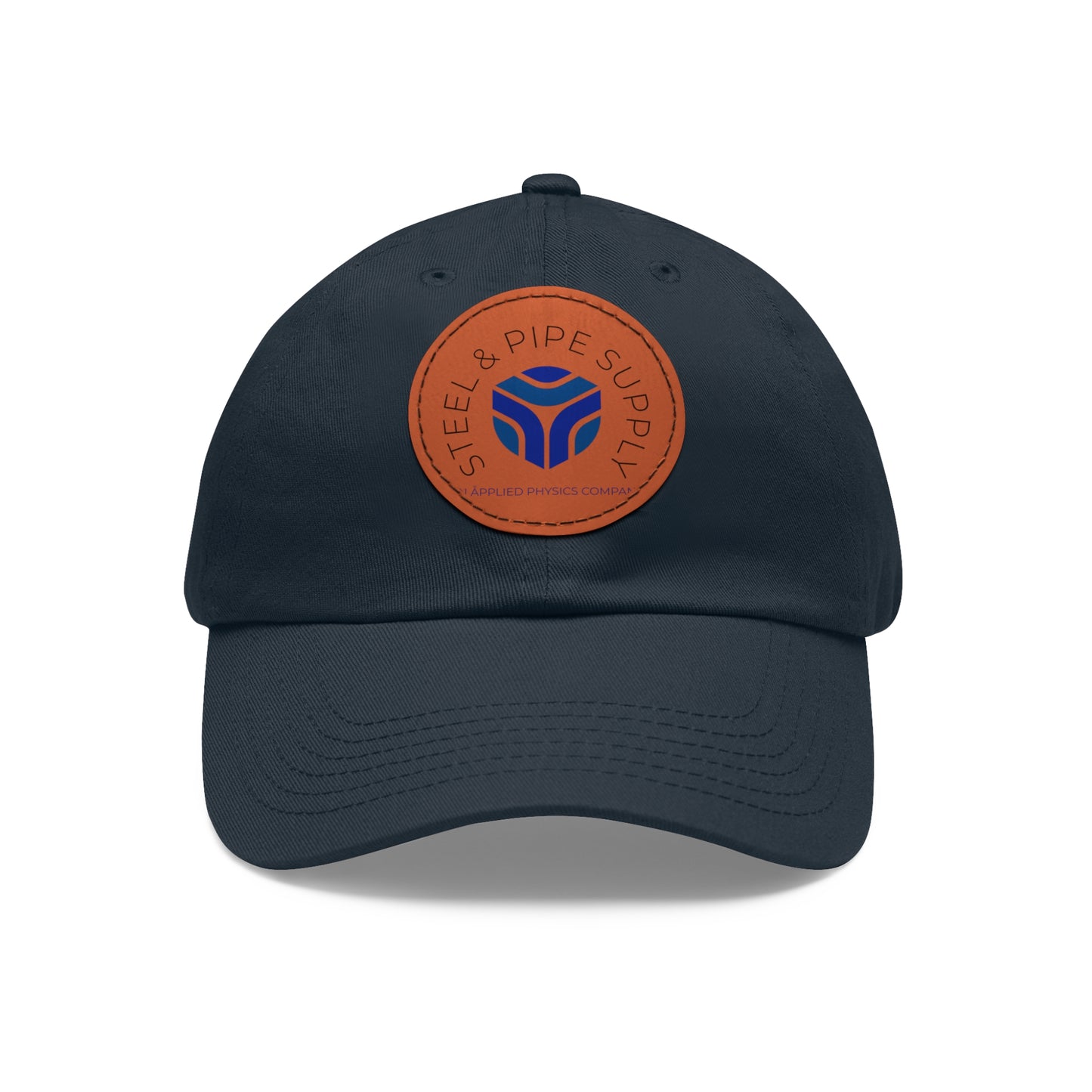 Steel and Pipe Hat with Leather Patch (Round)