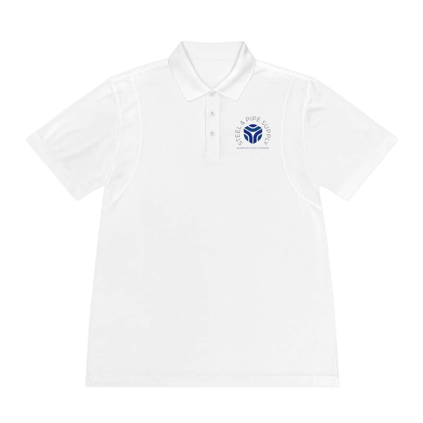 Copy of Applied Physics Men's Sport Polo Shirt- White Embroidery