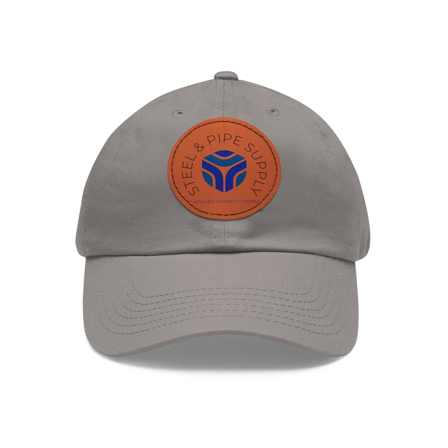 Steel and Pipe Hat with Leather Patch (Round)