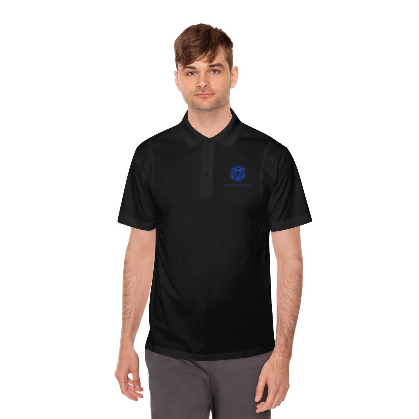 Copy of Applied Physics Men's Sport Polo Shirt- White Embroidery