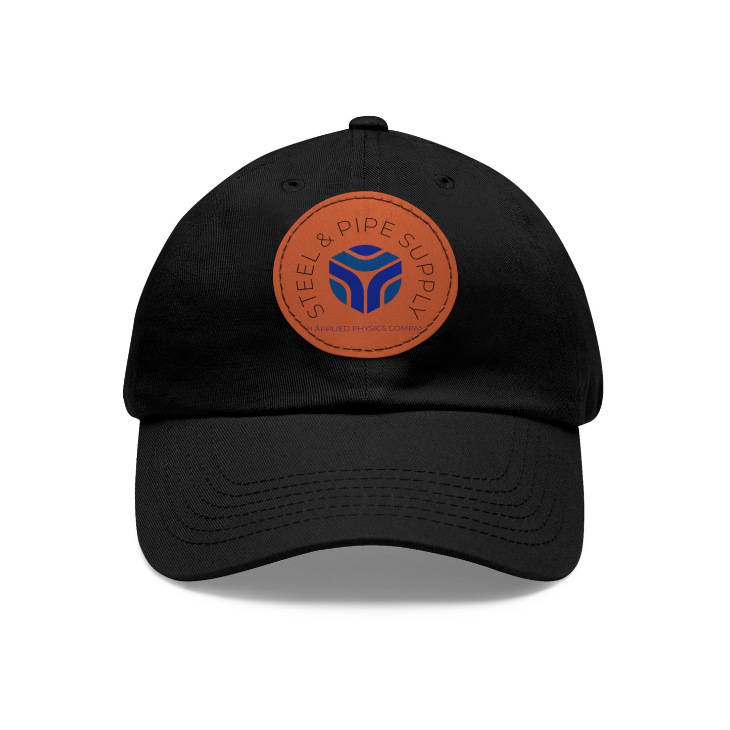 Steel and Pipe Hat with Leather Patch (Round)